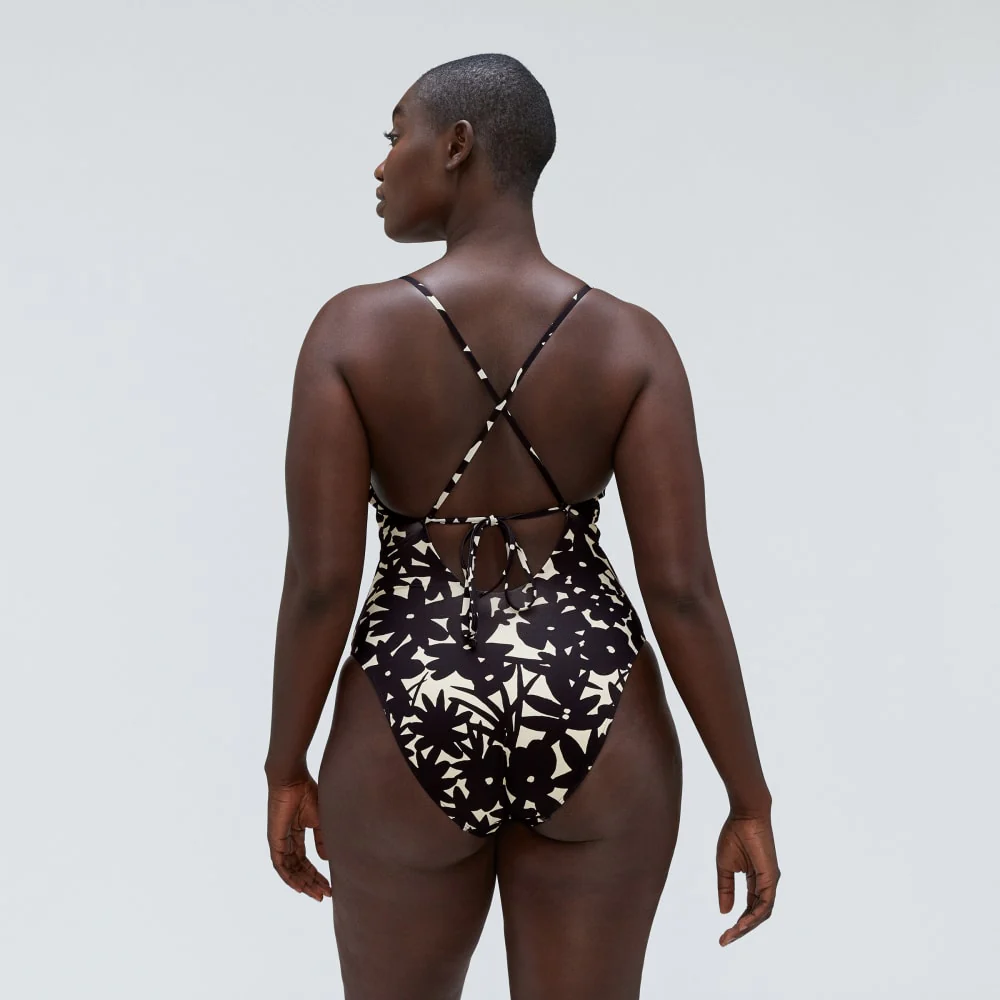 The String One-Piece | Black / Canvas Floral