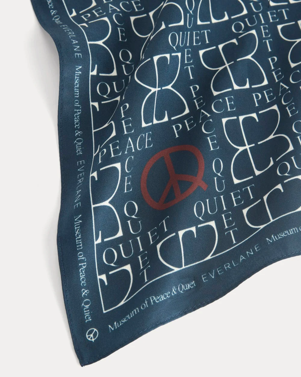 Everlane x Peace & Quiet Silk Bandana |  Navy