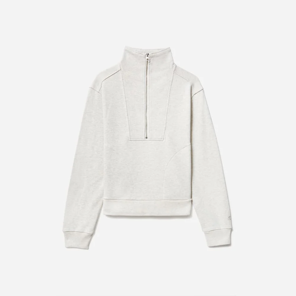 The Track Half-Zip | Light Heather Grey