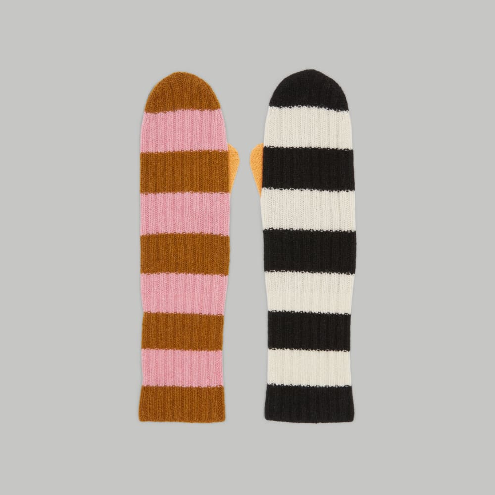 The Cashmere Mittens | Multi Stripe