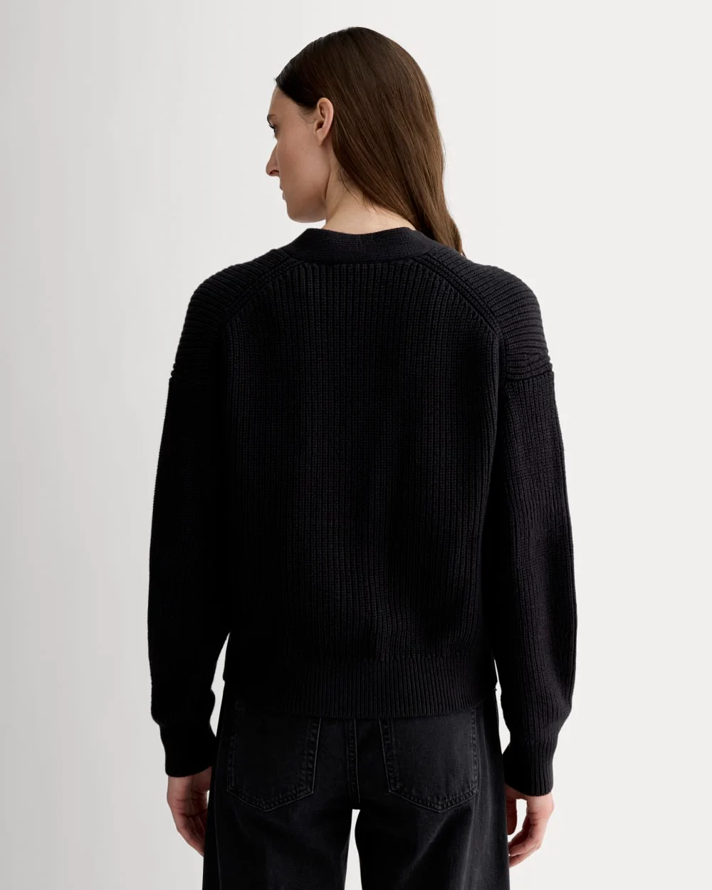 The Boxy Cardigan in Everyday Cotton | Black