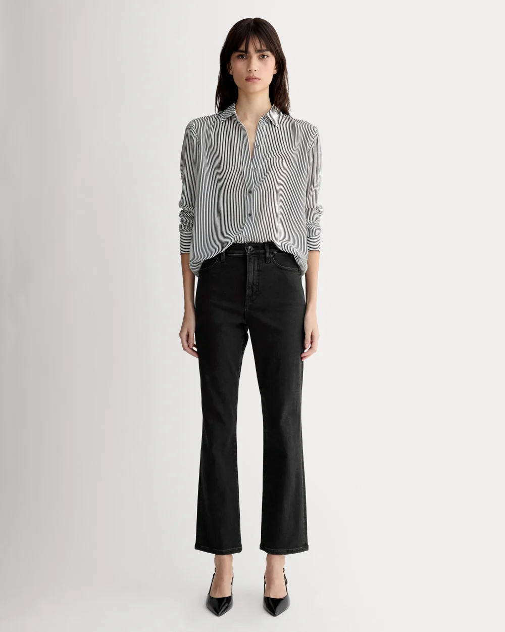 The High-Key Stovepipe Jean | Washed Black