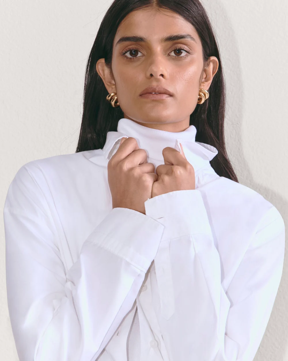 The Luxe Rib Turtleneck | White