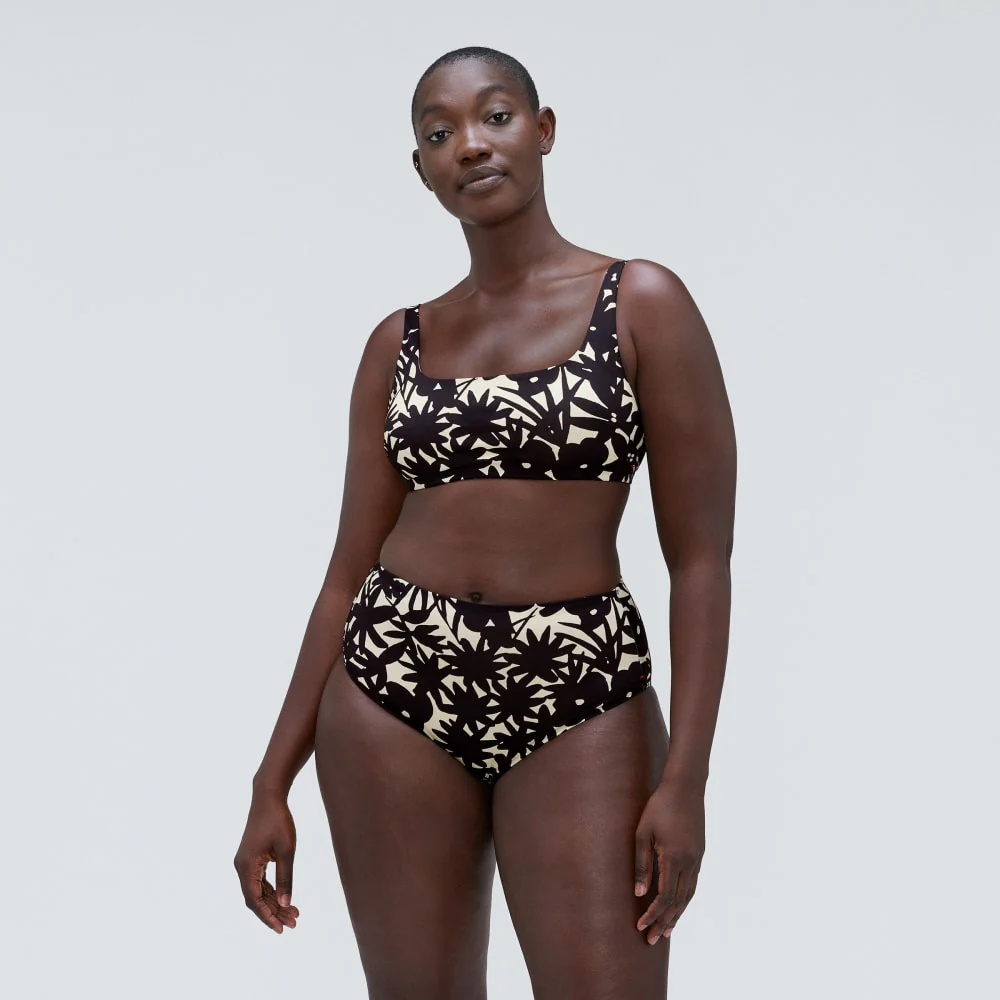 The High-Rise Hipster Bottom | Black / Canvas Floral