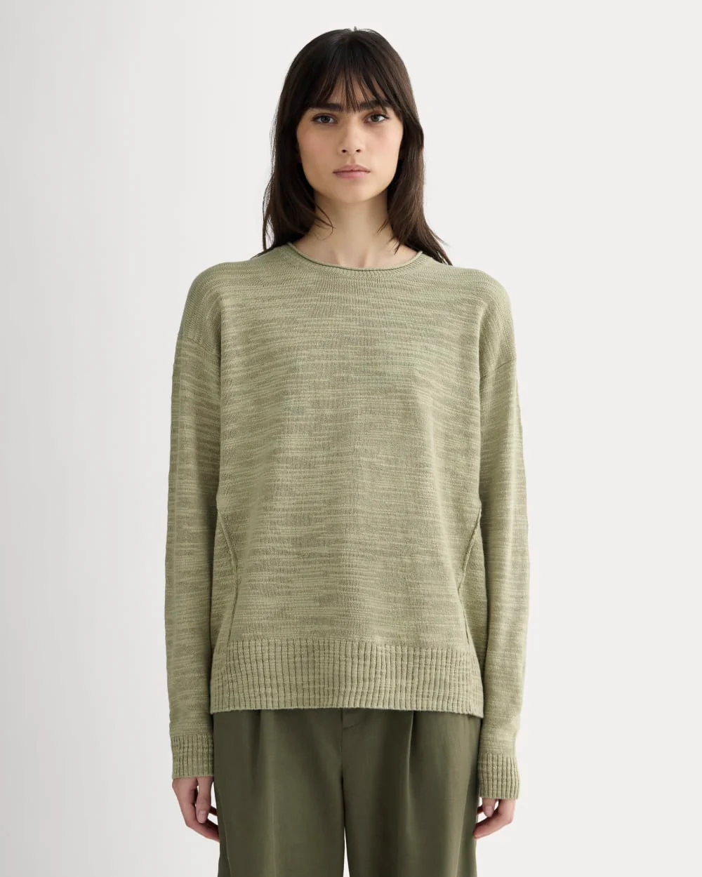 The Slouch Sweater in Cotton Linen | Eucalyptus