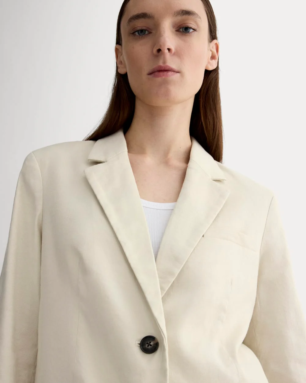 The Oversized Blazer in Stretch Linen | Birch