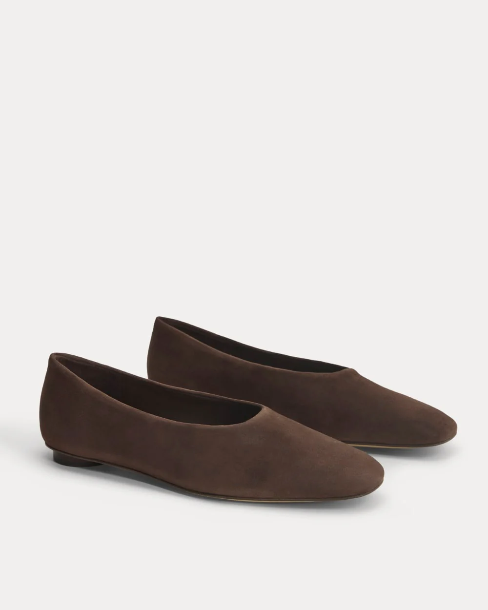 Gallery Square-Toe Flat | Deep Brown