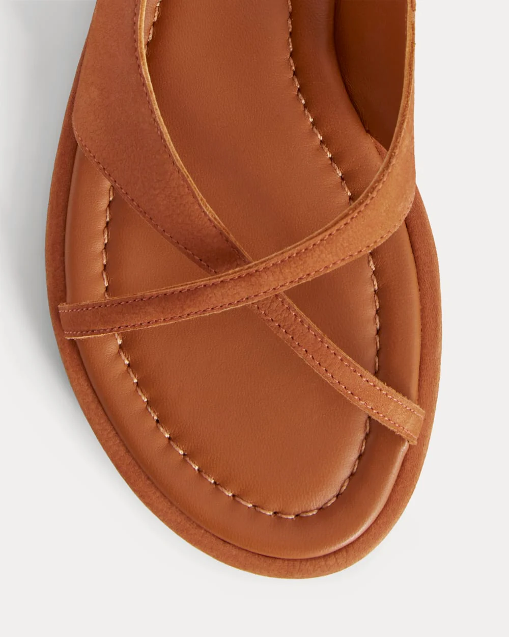 The Leather Crisscross Sandal | Cinnamon