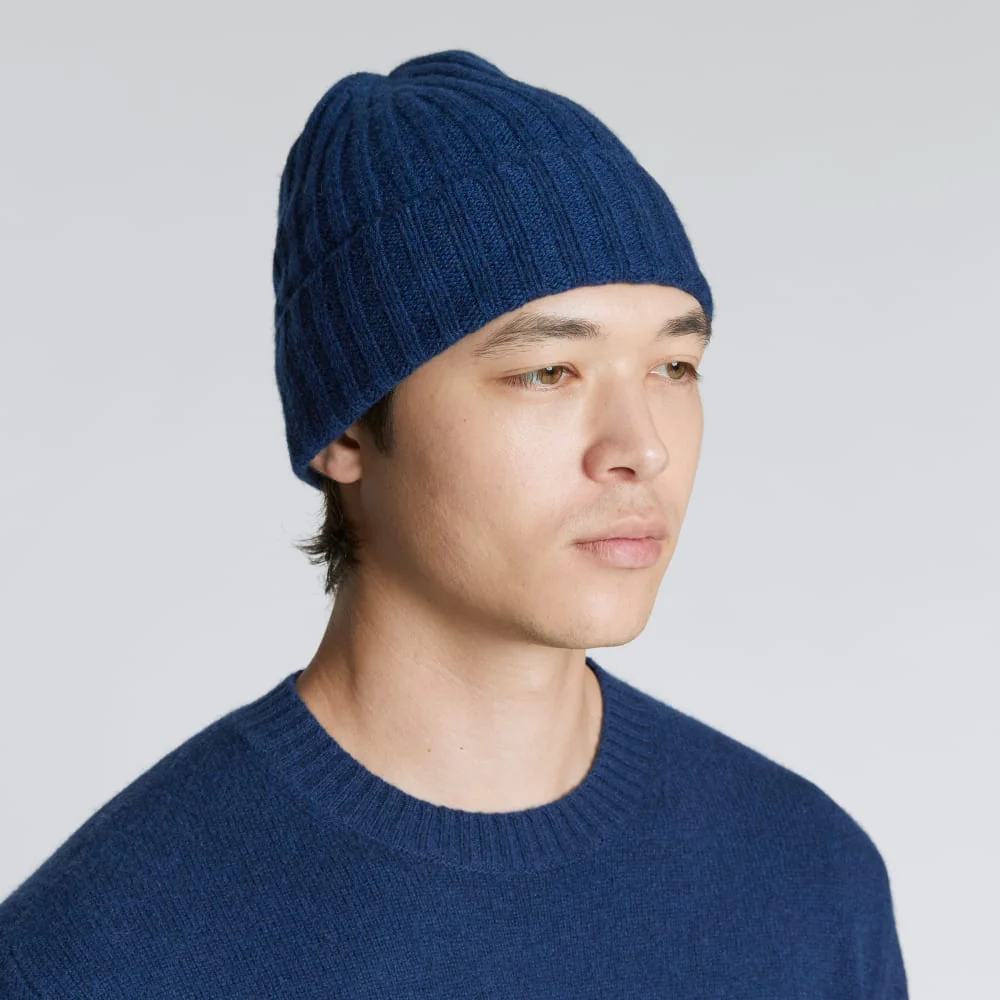 The Cashmere Beanie | Bright Navy