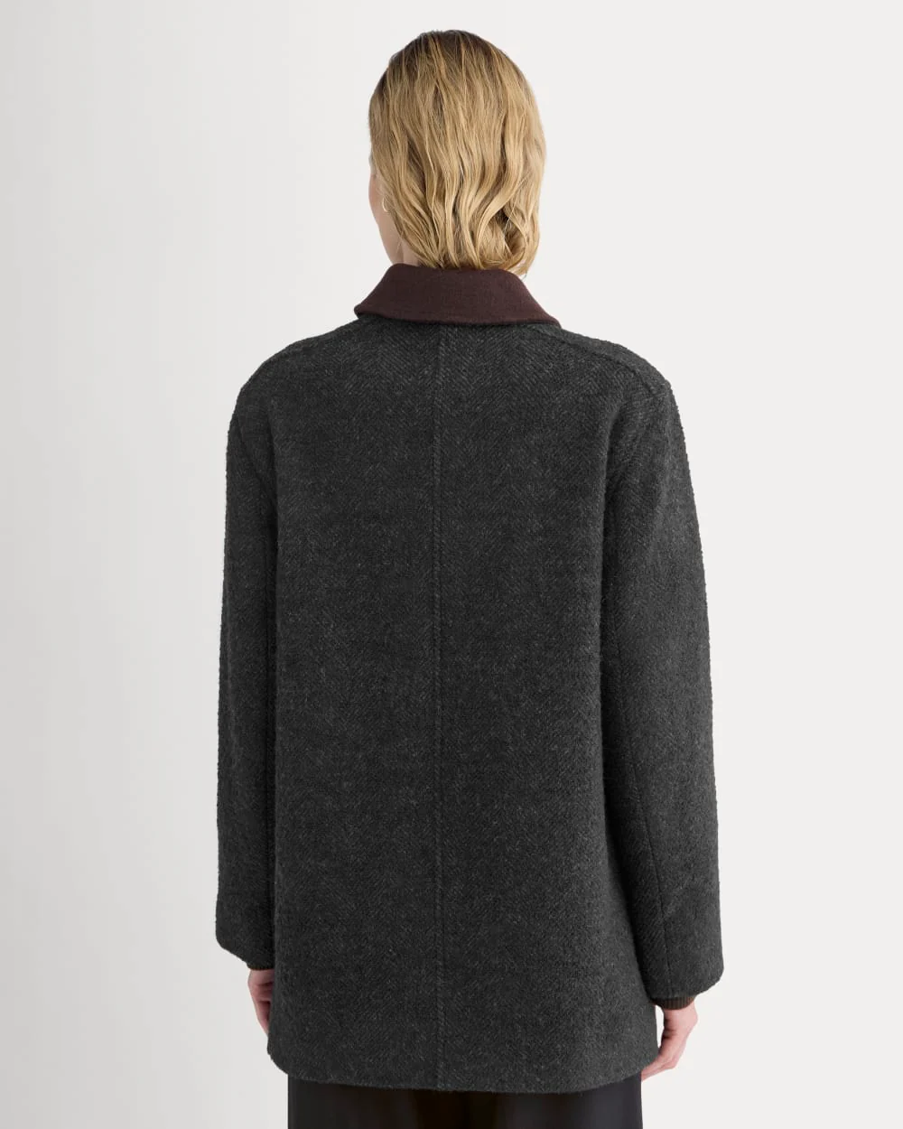 Italian Car Coat | Carbone/Black