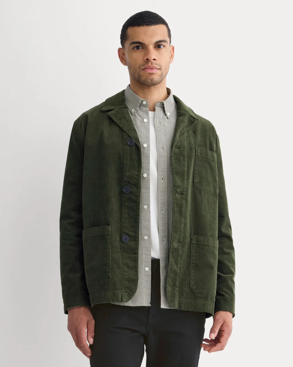 Fine Wale Corduroy Chore Blazer | Dark Forest