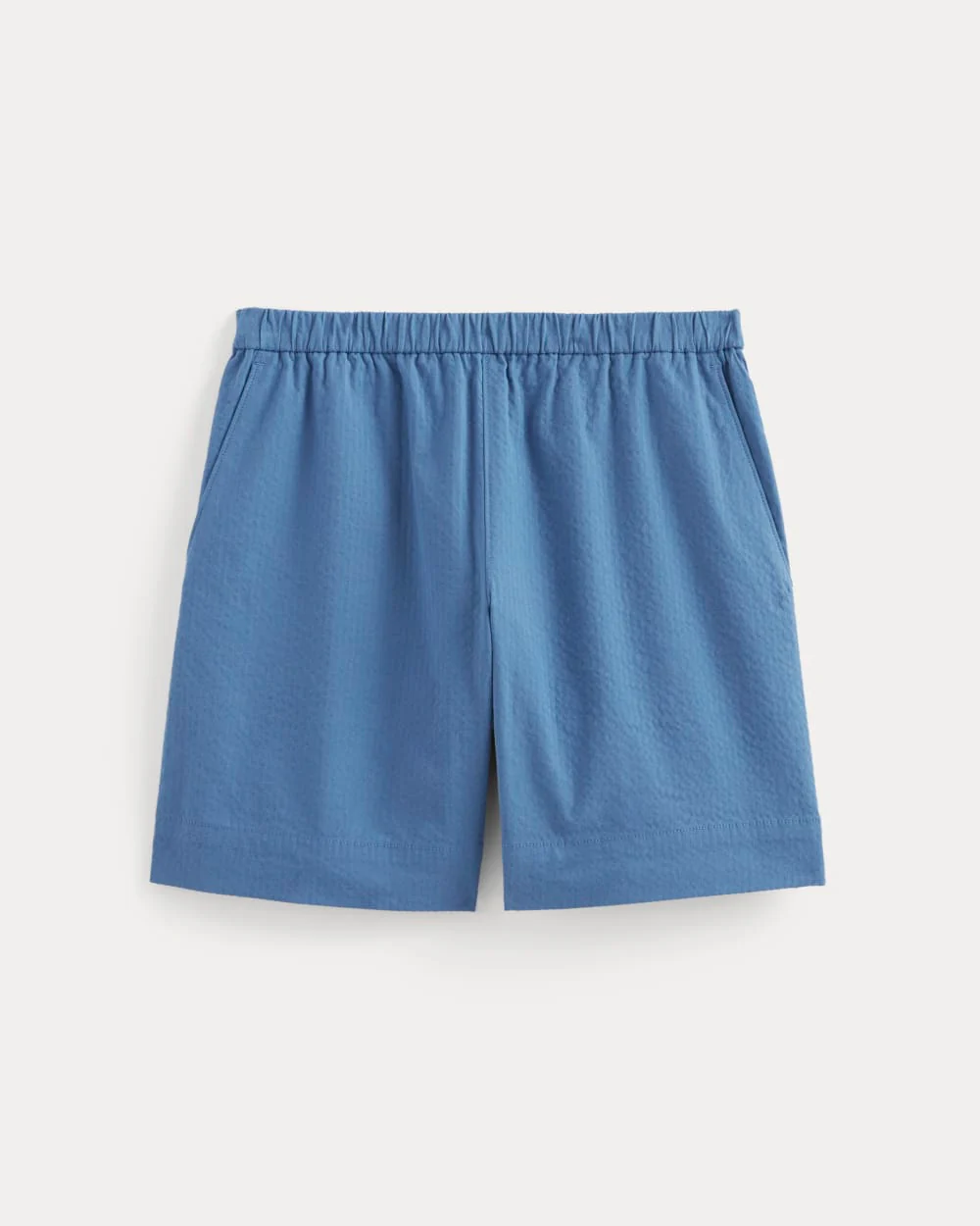 The Seersucker Pull-On Short | Soft Cobalt