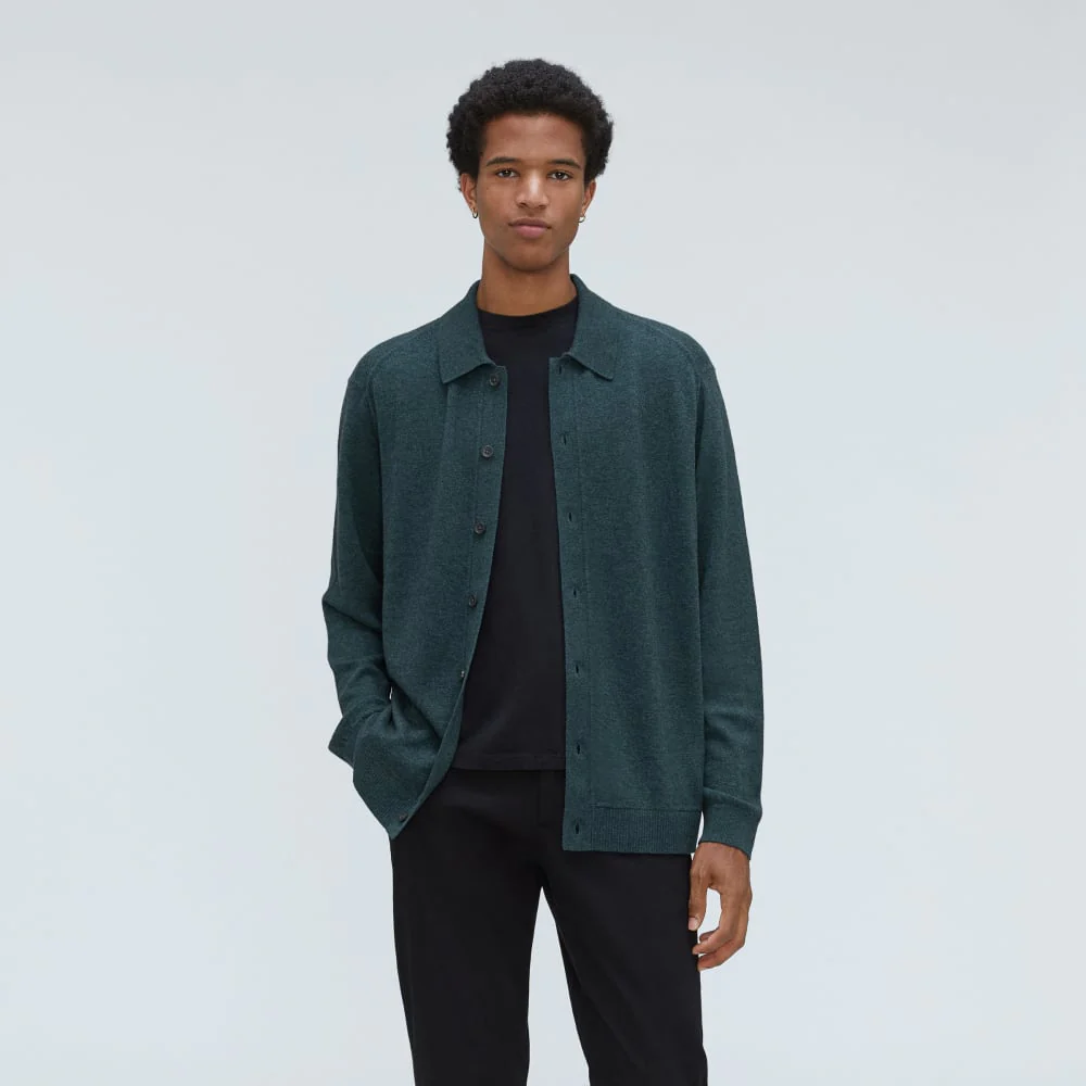 The Merino-Blend Sweater Polo | Deep Teal