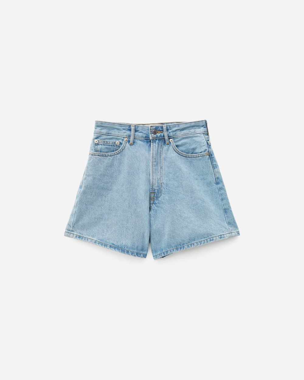 The A-Line Denim Short | Powder Blue
