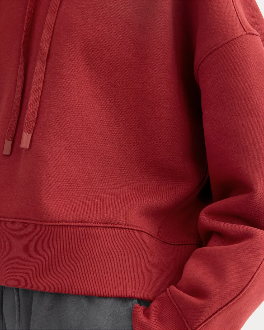 Cropped Luxe Fleece Hoodie | Merlot