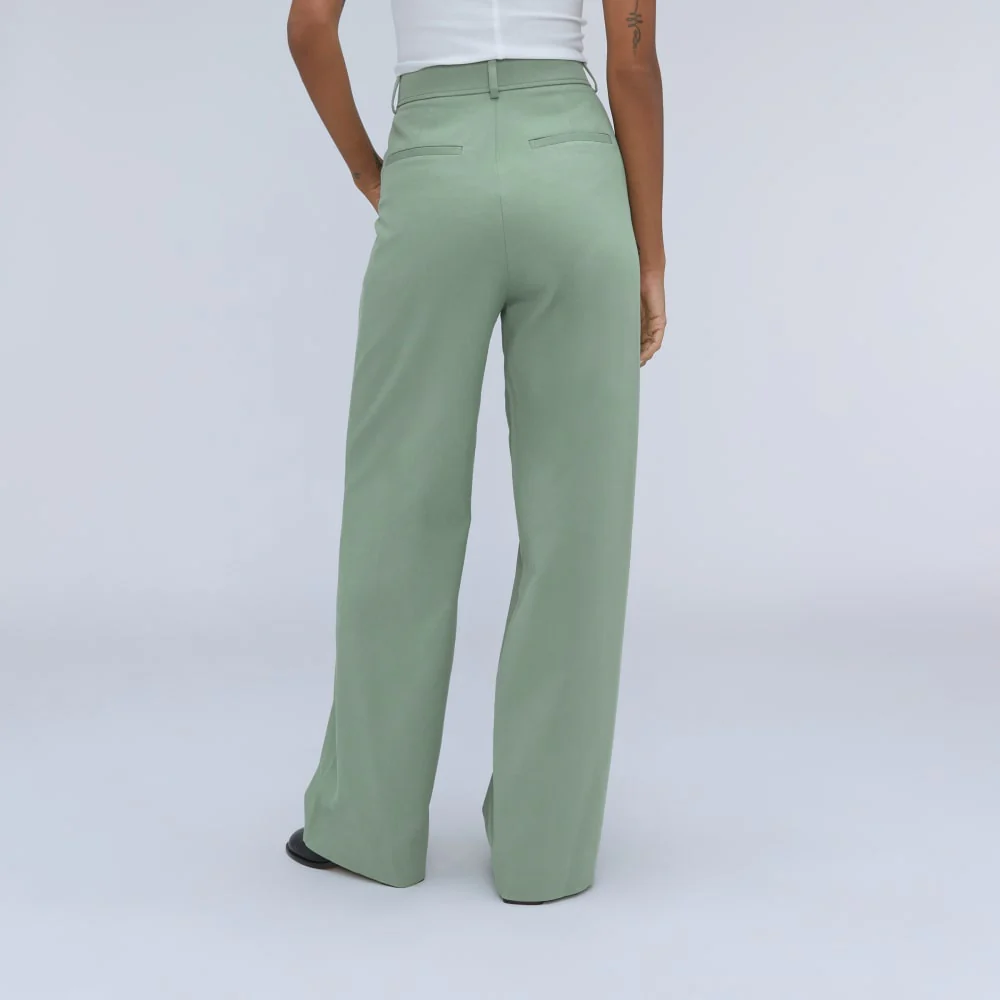 The Draper Pleated Pant in Buttersmooth | Lily Pad | 32 Inseam