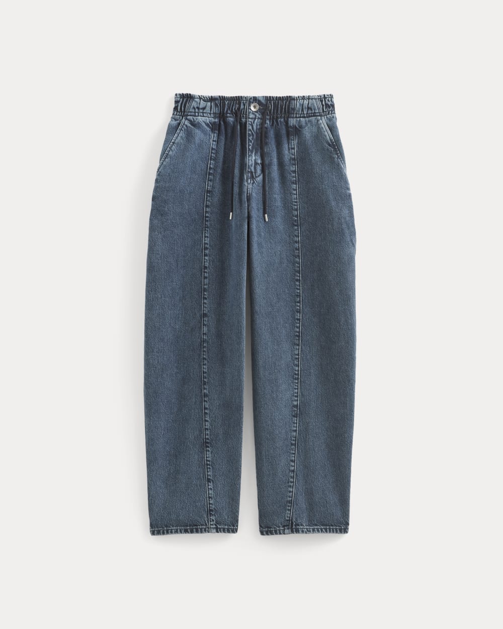 The Drawstring Baggy Jean | Mid Indigo