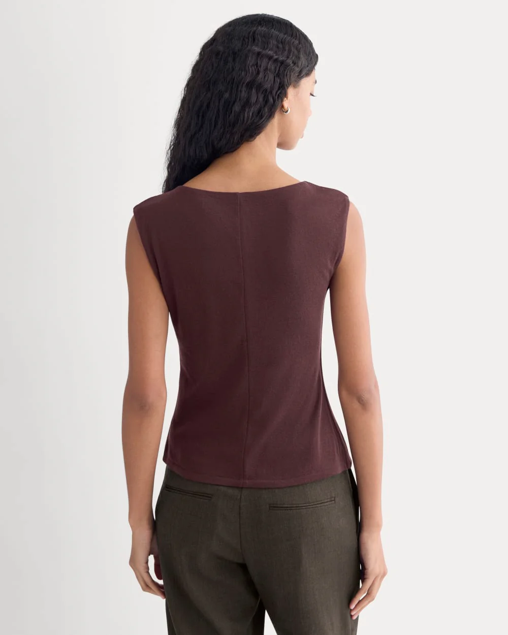 Sleeveless Button-Up in Butterluxe | Deep Plum