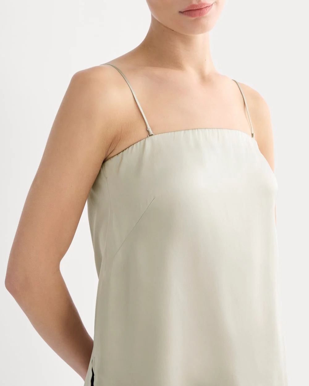 Thin Strap Cami in Silk Charmeuse | Peyote
