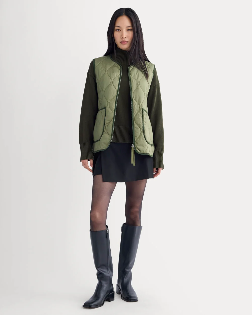 ReNew Quilted Vest | Lichen Green