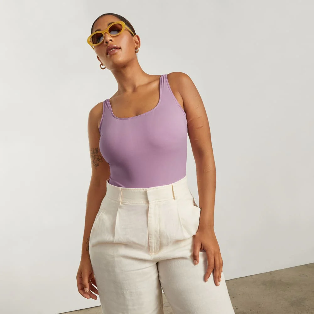 The Square-Neck One-Piece | Lilac