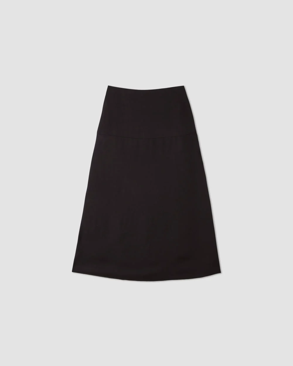The Hammered Satin Slip Skirt | Black