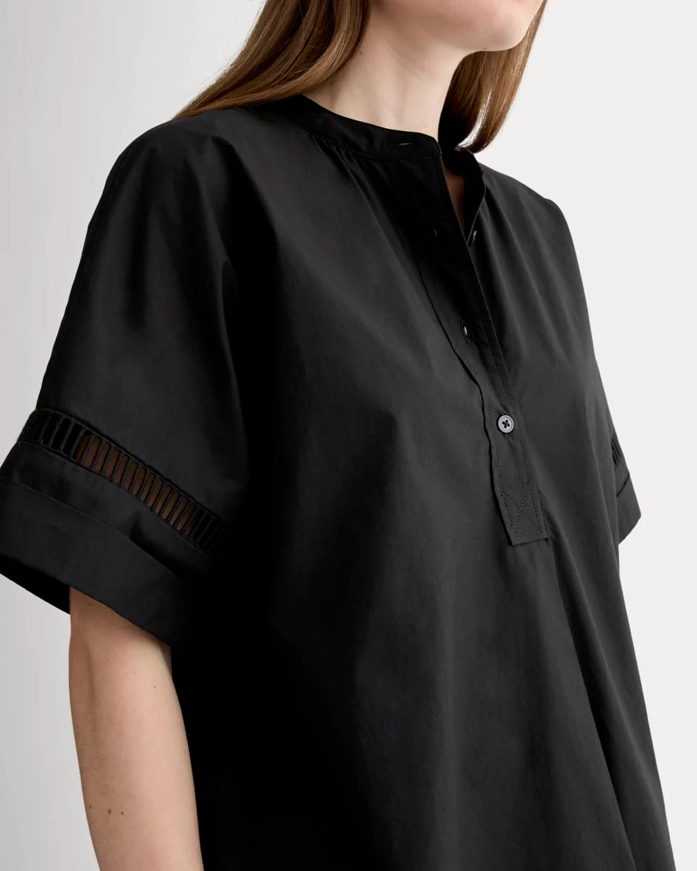 The Lace Trim Popover | Black