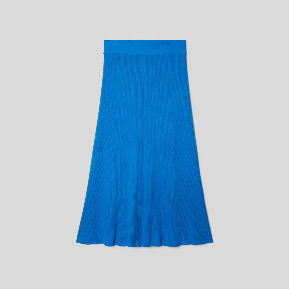 The Ribbed Knit Skirt | Brilliant Blue