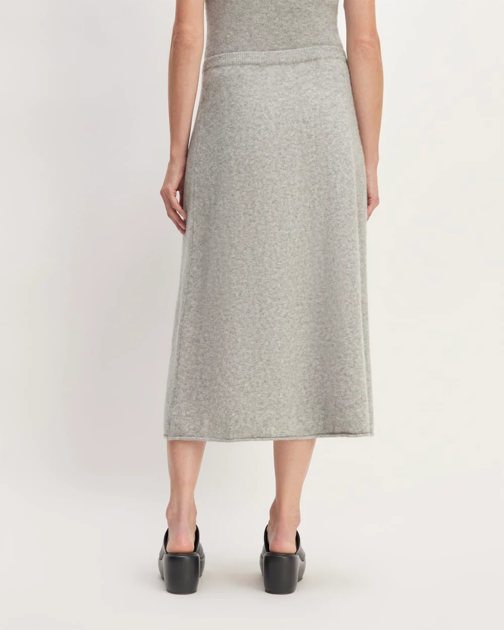 The Cozy-Stretch Skirt | Heathered Grey