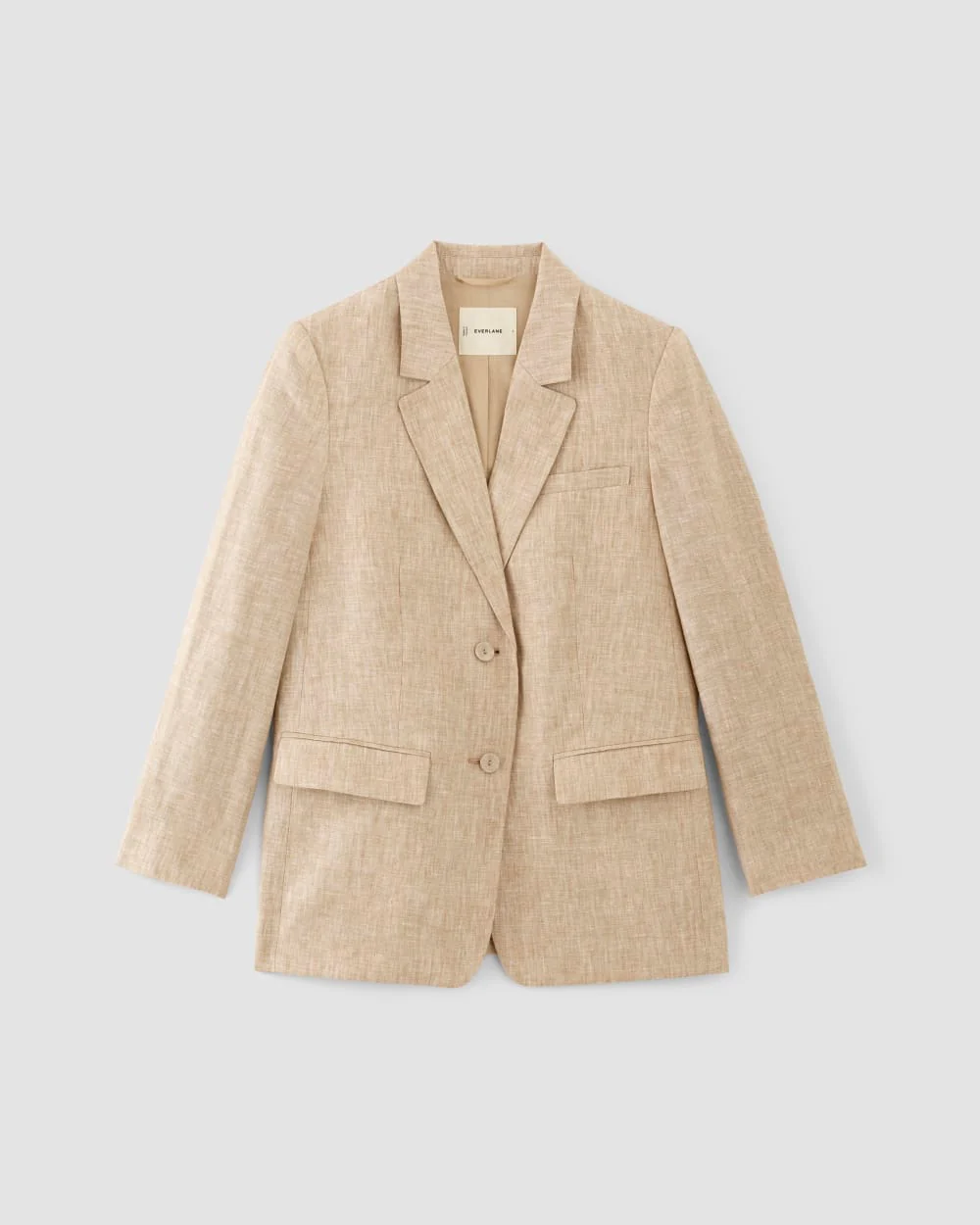 The Oversized Blazer in Linen | Cornstalk Chambray