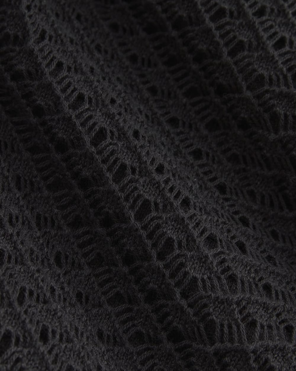 The Lace Knit Mini Dress | Black