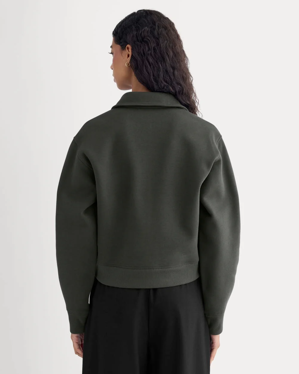 Luxe Fleece Zip Polo | Washed Black