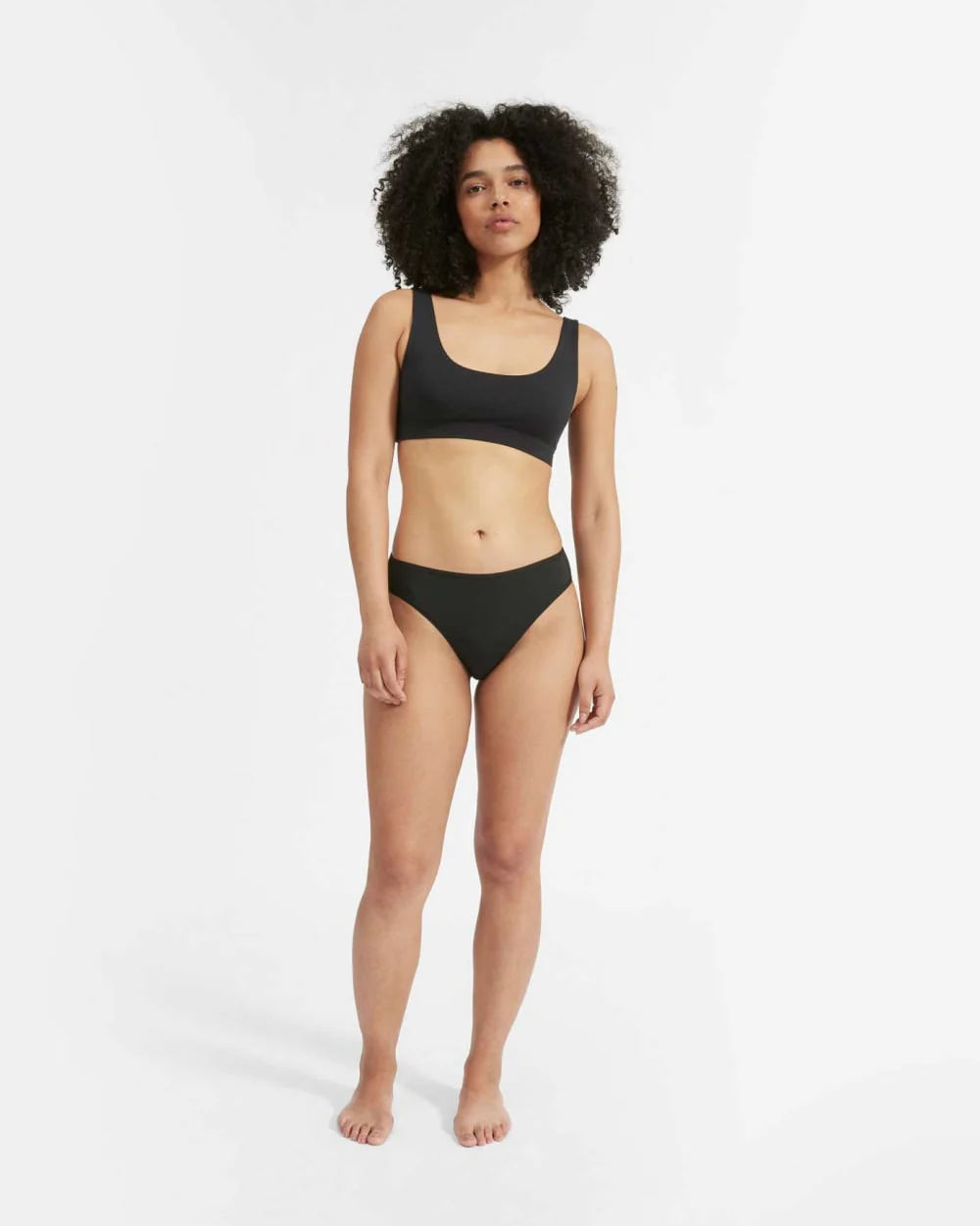 The Cotton High-Rise Bikini | Black