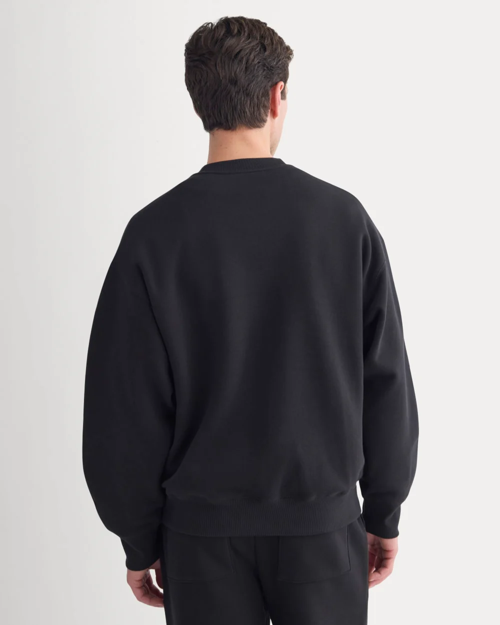 Luxe Fleece Crew Pullover | Black
