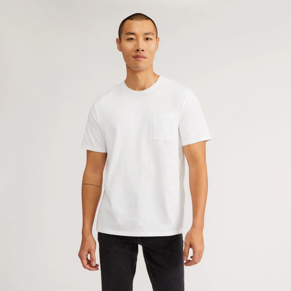 The Premium-Weight Pocket Tee | Uniform | White