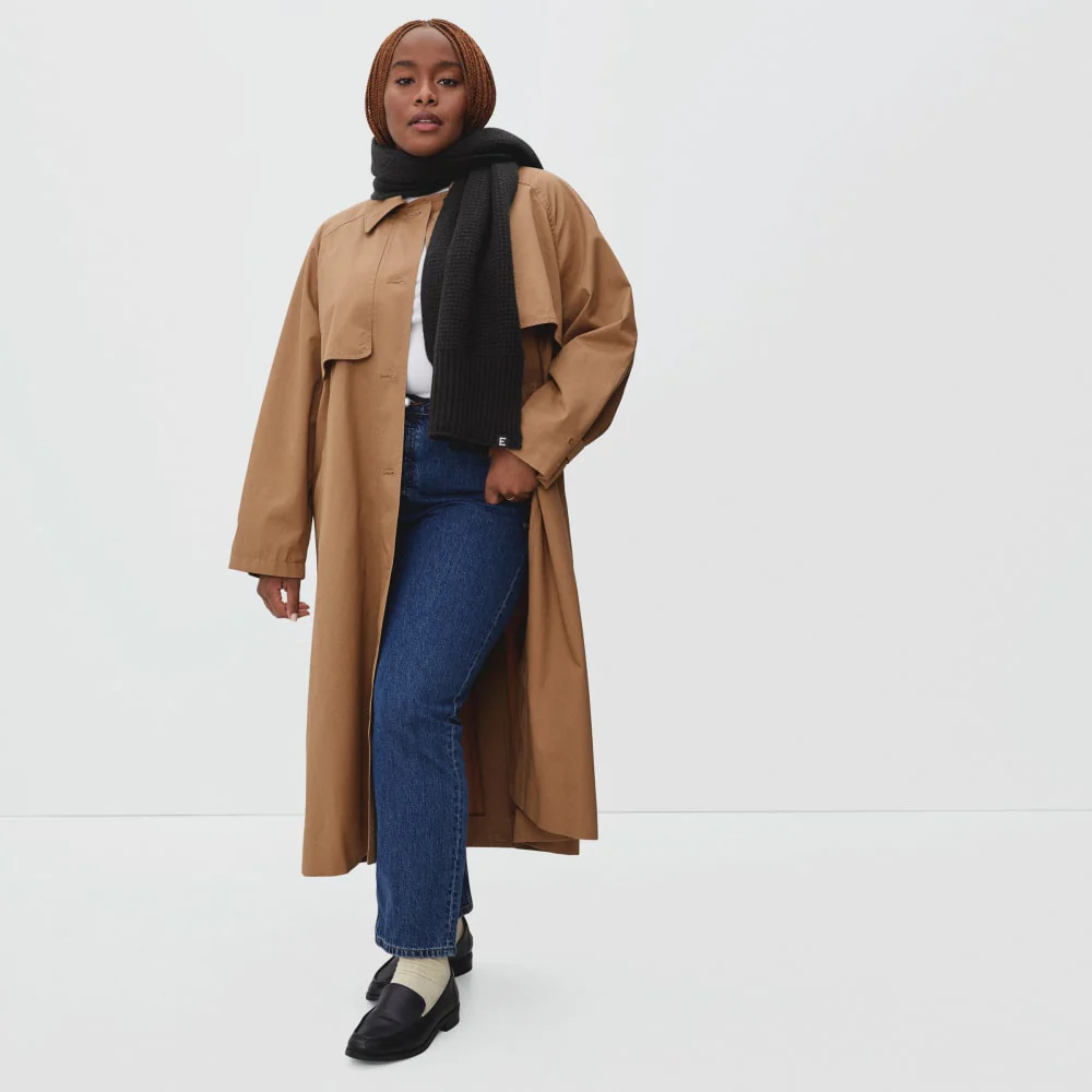 The Felted Merino Waffle-Knit Scarf | Black