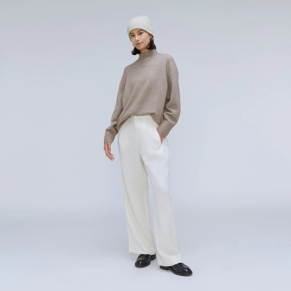 The Cashmere Beanie | Pale Heather Grey