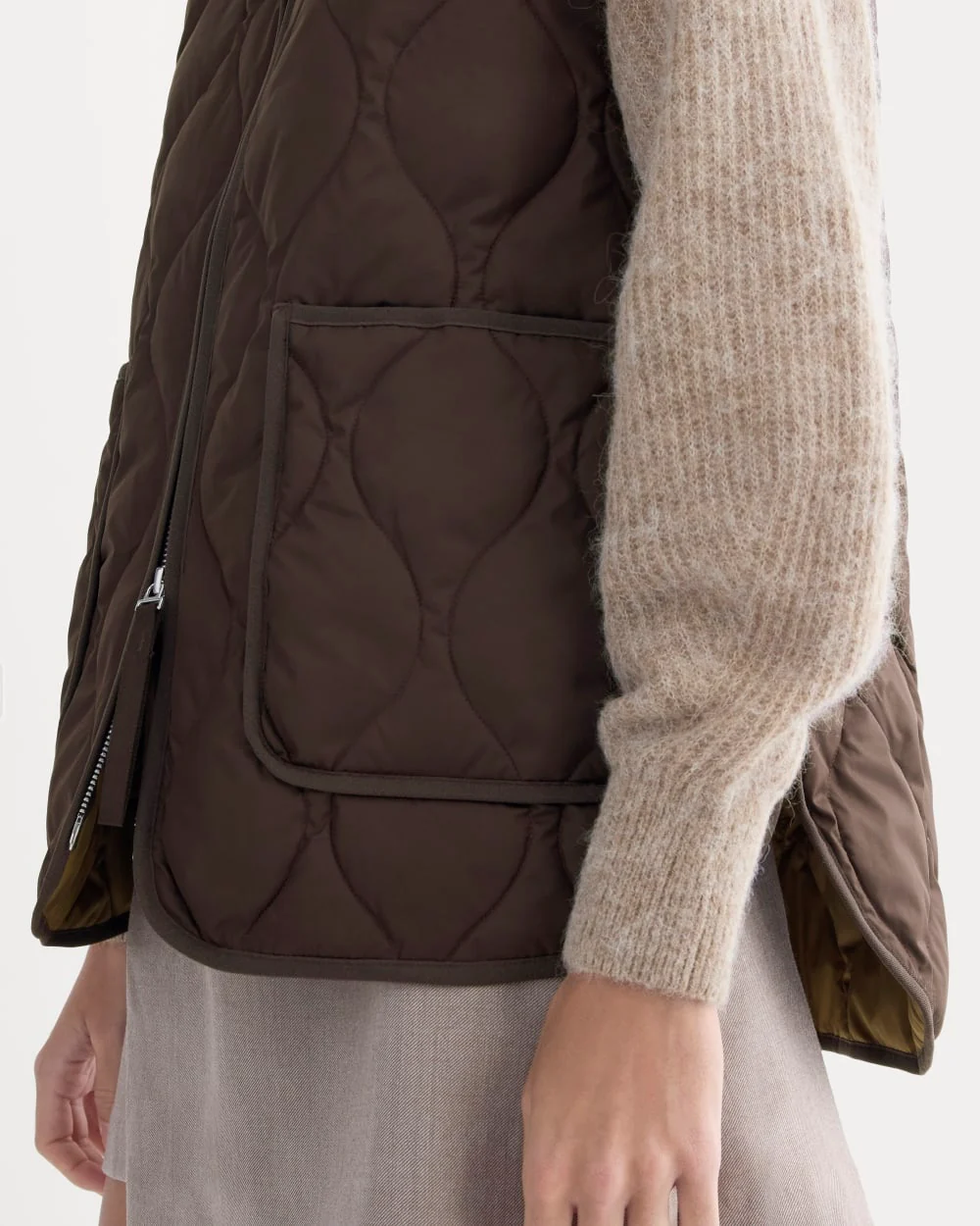 ReNew Quilted Vest | Coffee Bean