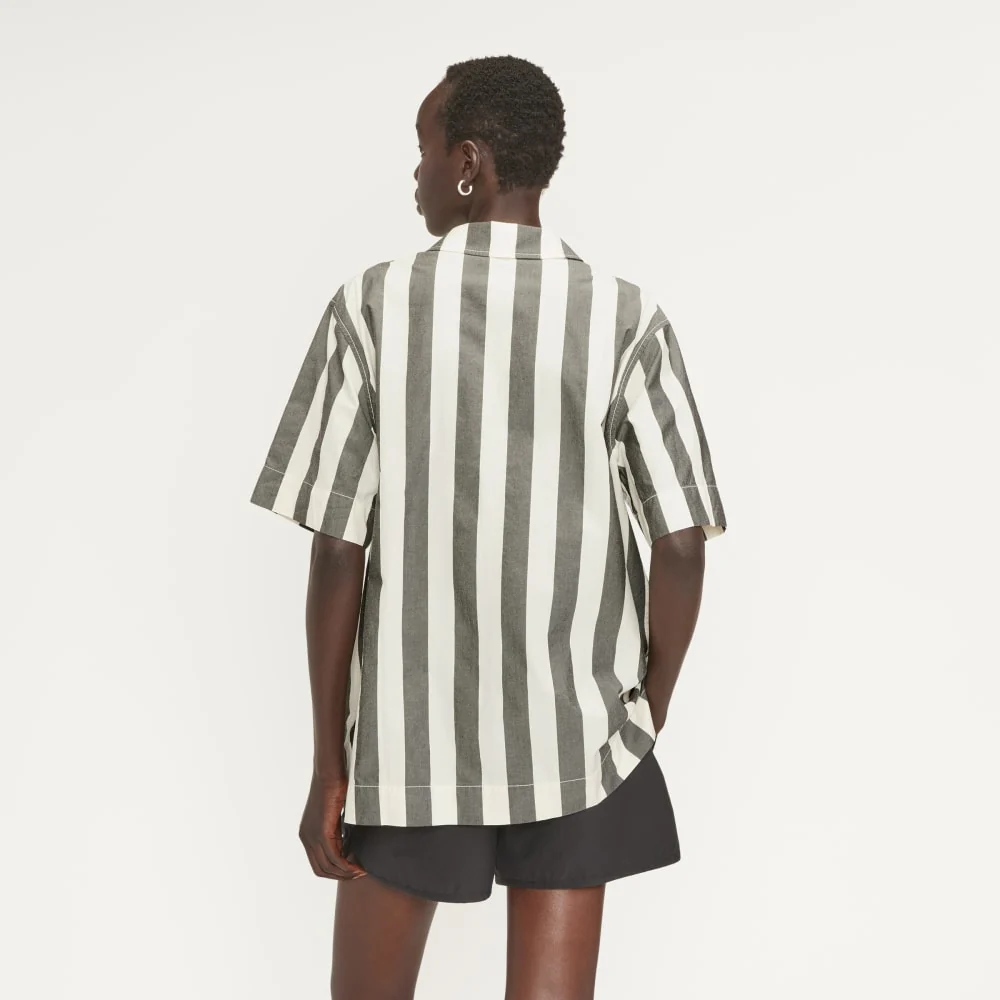 The Poplin Shirt | Bone / Black