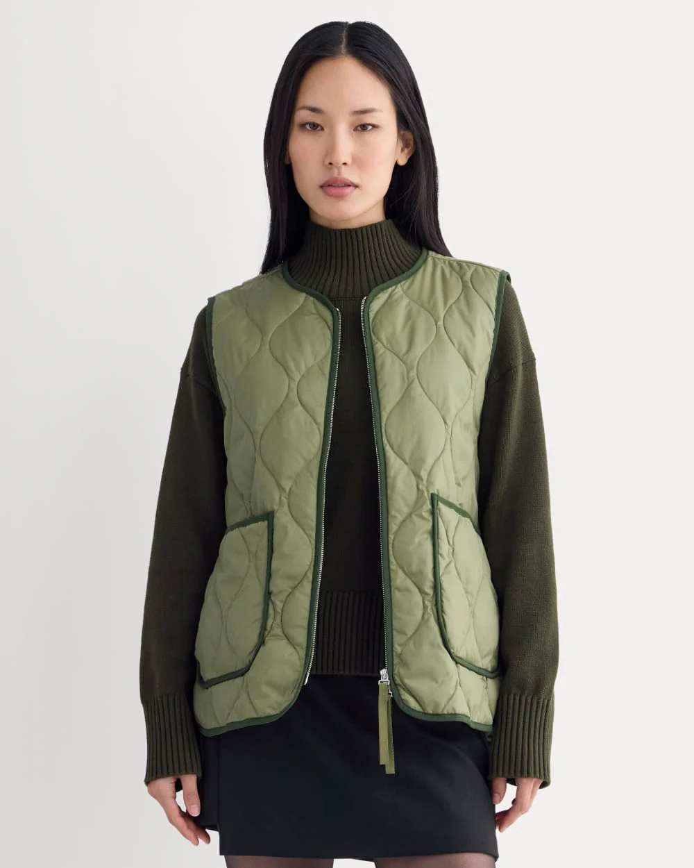 ReNew Quilted Vest | Lichen Green