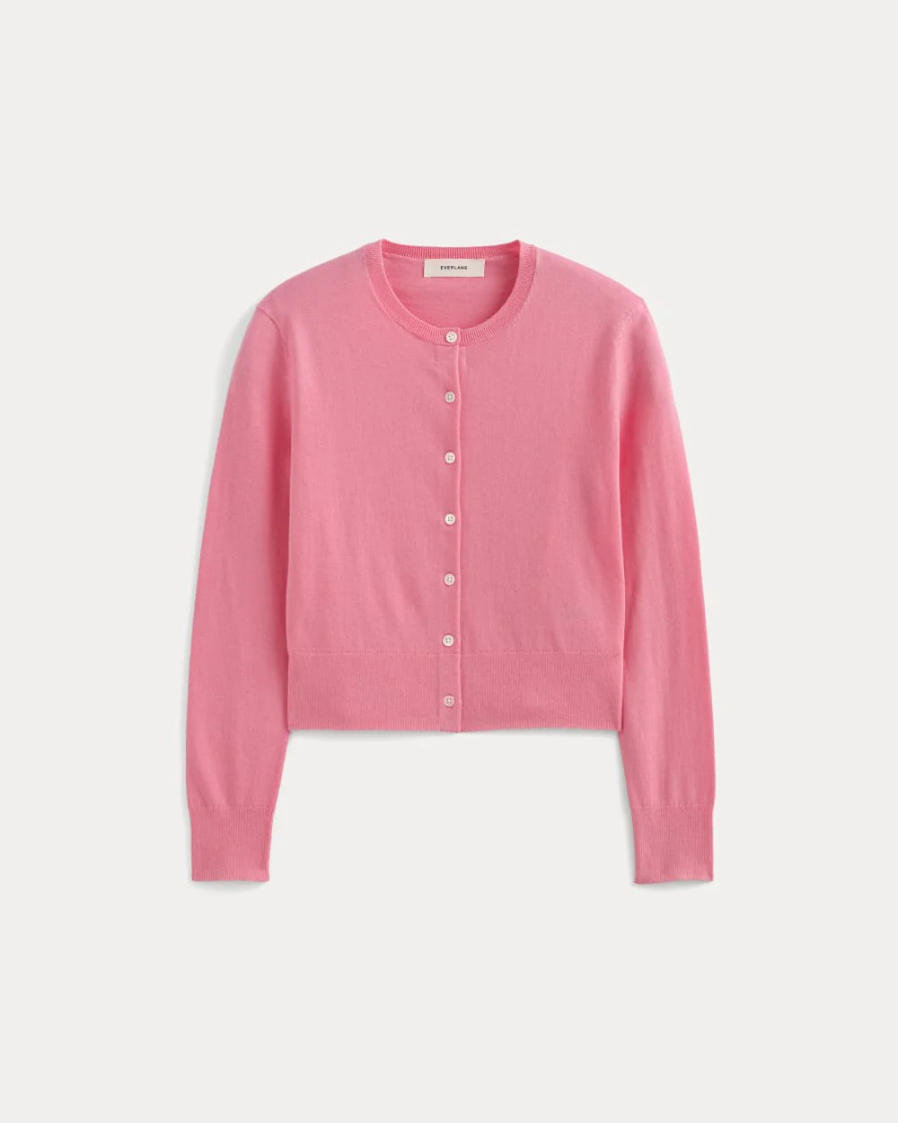 The Cropped Cardigan in Cotton Cashmere | Deep Pink