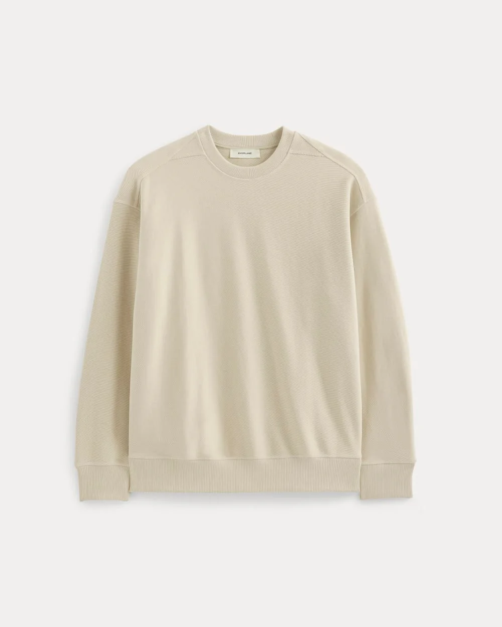 Twill Terry Jacquard Crew Sweatshirt | Peyote