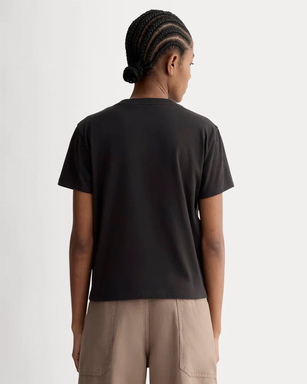 The Box-Cut Tee in Essential Cotton | Black | No Pocket