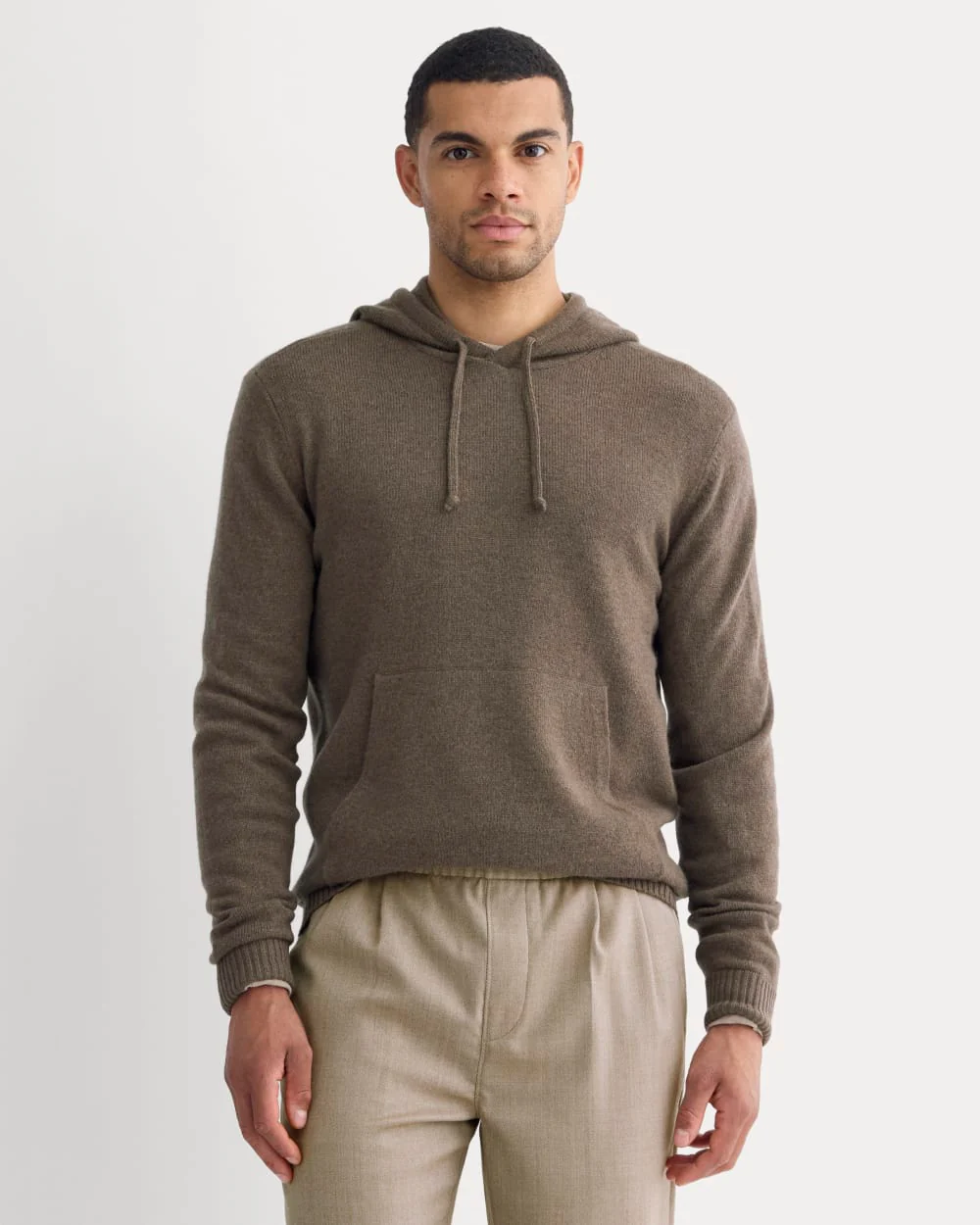 The Felted Merino Hoodie | Heather Chocolate Martini