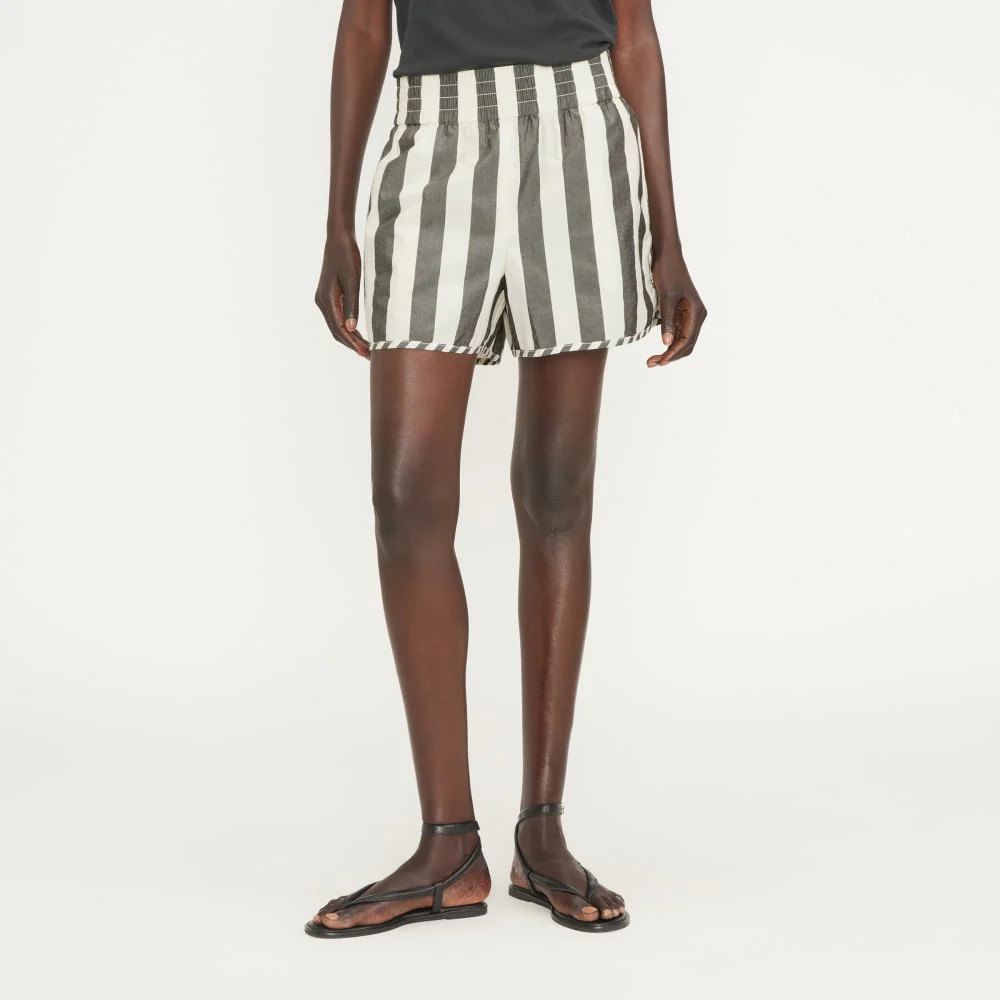 The Poplin Boxer Short | Bone / Black