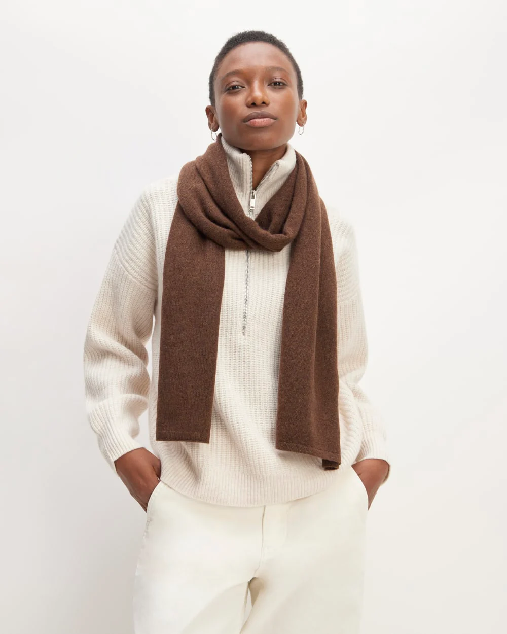 The ReCashmere Scarf | Heather Cocoa