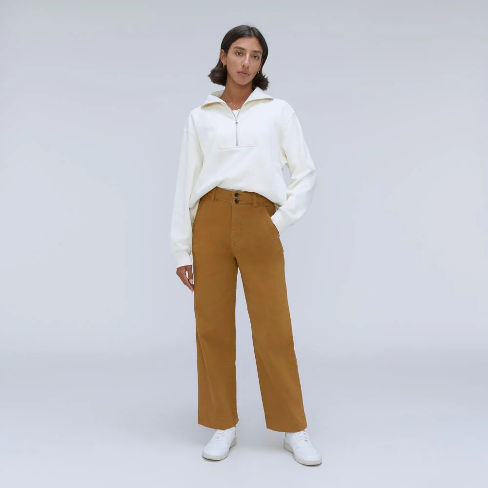 The Organic Wide-Leg Pant | Tapenade