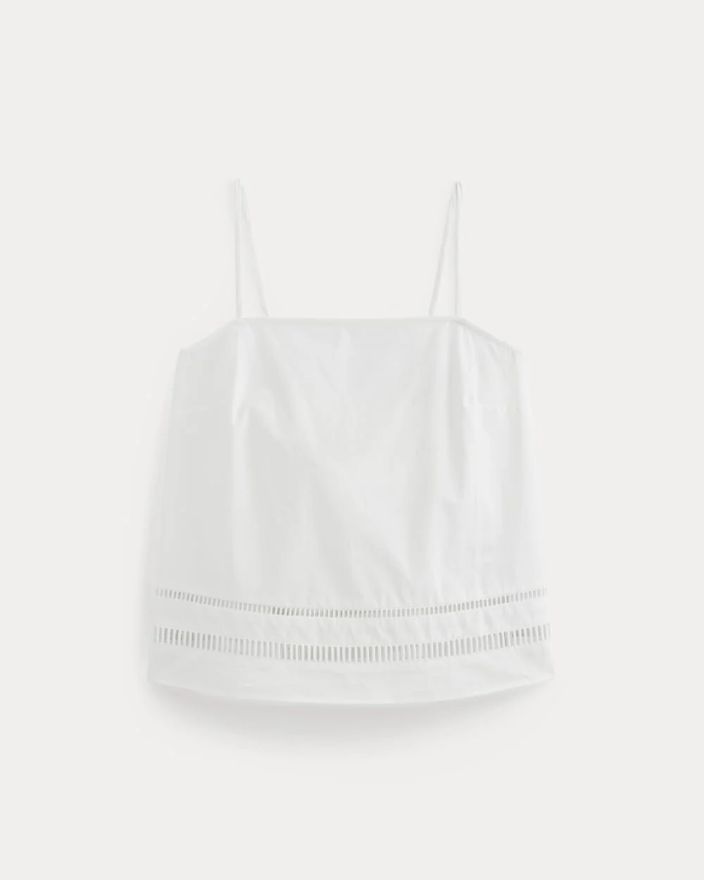 The Lace Trim Tank | White