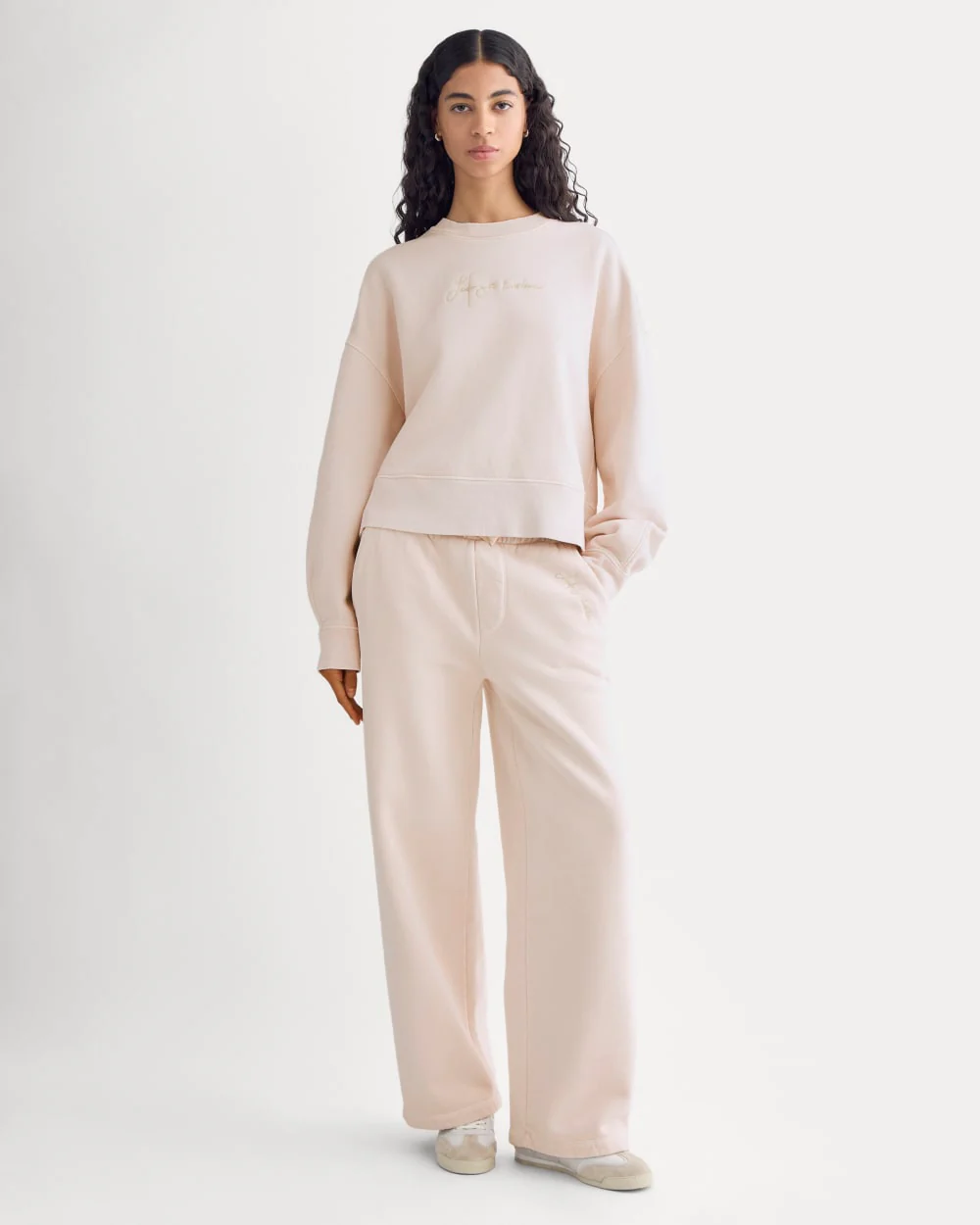 Everlane x The Laufey Foundation Wide-Leg Sweatpant | Pale Peony