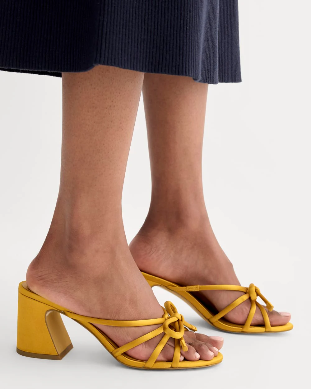 The Bow Heel | Golden Sun Satin